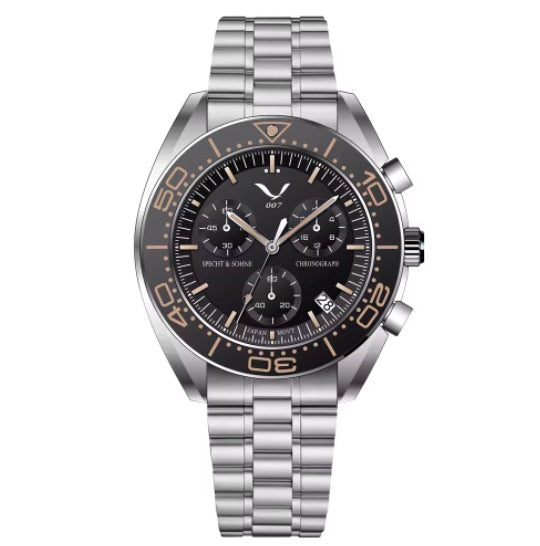 Business Multi-function Chronograph Watch Luminous Water-resistant With A Sapphire Crystal Glass Dial