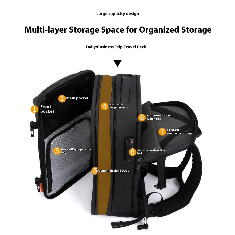 Vacuum Compression Bag Large Capacity Men's Business Backpack