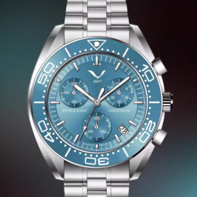 Business Multi-function Chronograph Watch Luminous Water-resistant With A Sapphire Crystal Glass Dial