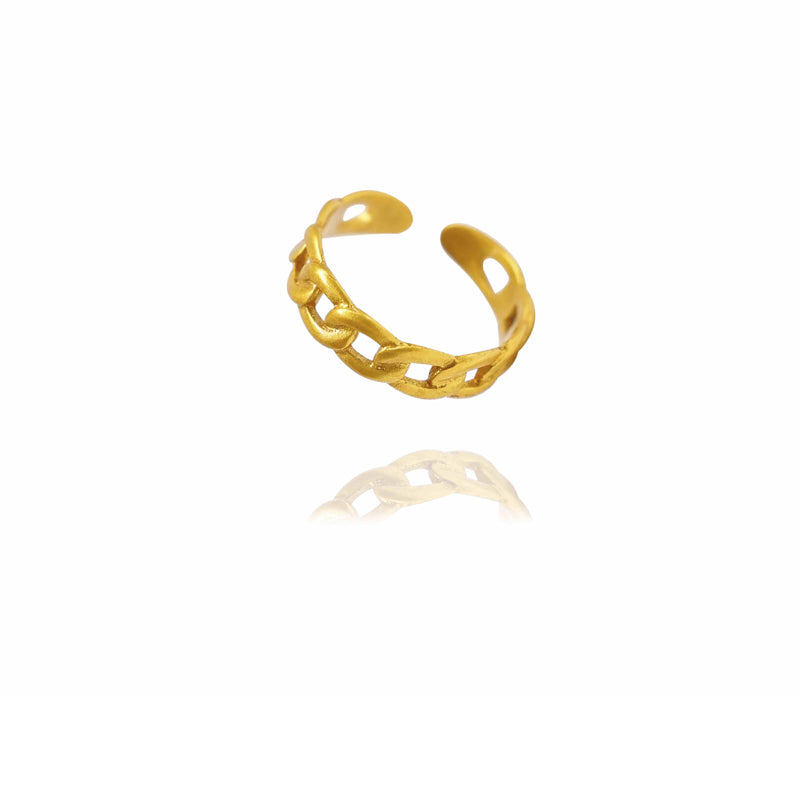 24k Gold Jewelry,Classic Twist Chain Open Rings For Women Zircon Geometric Twist Wrapped Couple Ring Jewelry